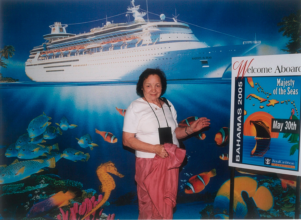 Genevieve Russell Burns known as “Aunt Genny” on a cruise in 2005.