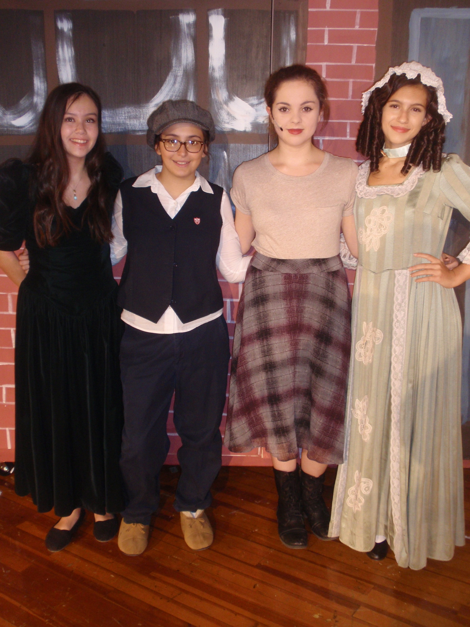 Iris Wiener/Herald
Performing in “A Christmas Carol” at North High School were, from left, Isabel Chen, Victoria Calabrese, Isabella Parisi and Angelina Perrone.