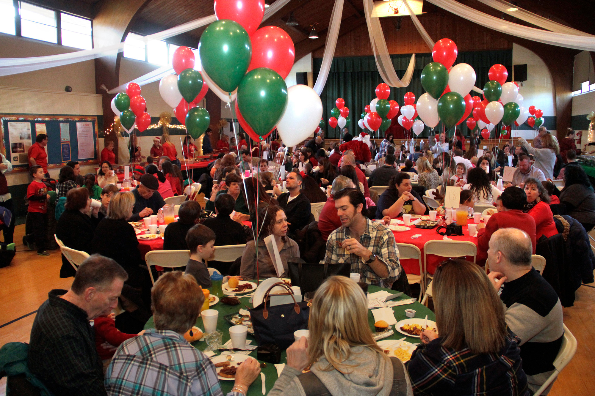 Hundreds of people had breakfast with Santa at Grace Lutheran Church.
