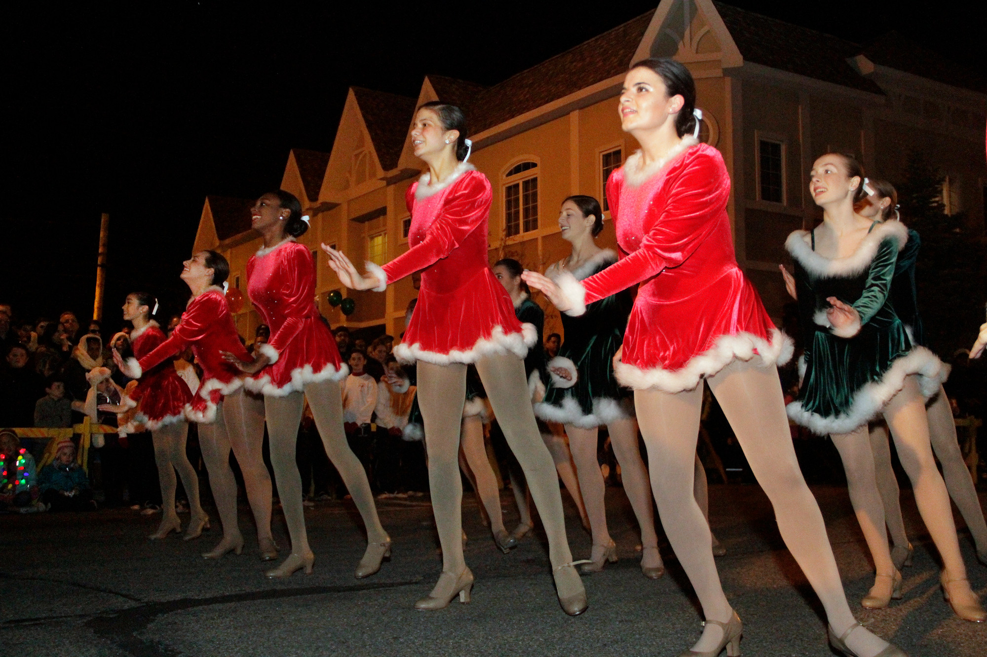 The Tap to Pointe dancers performed to Christmas tunes on Church St.