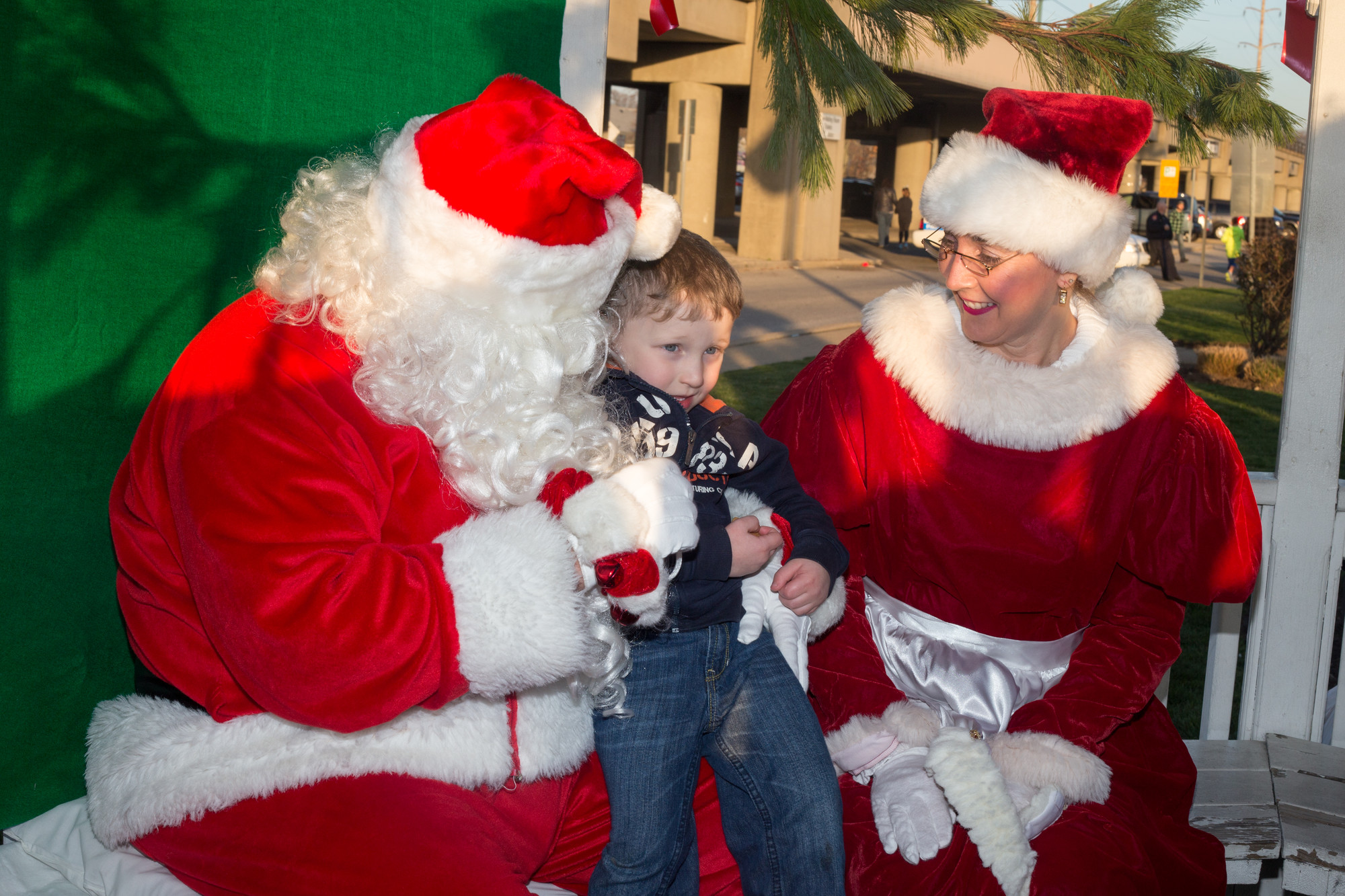 Jack Kearney, 4, met with Santa and Mrs. Clause at the Wantagh Chamber holiday lighting.