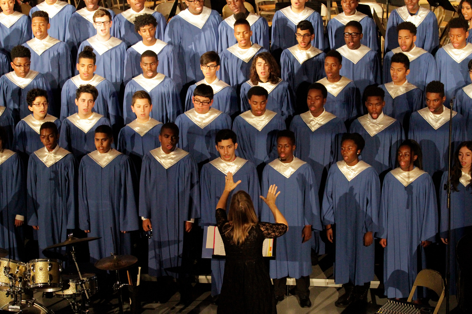 The chorus performed several seasonal songs.
