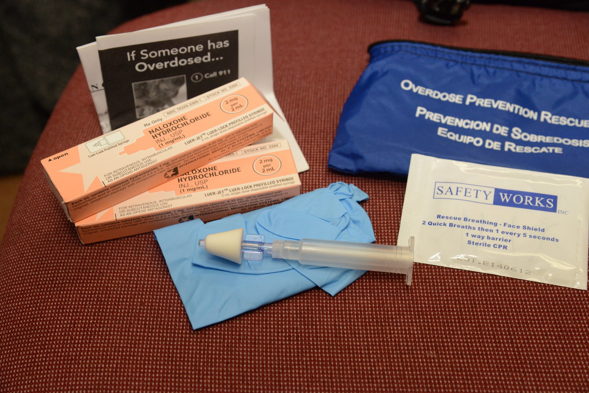 The overdose prevention kit will be provided at no charge to trainees over the age of 18 at the East Rockaway seminar.