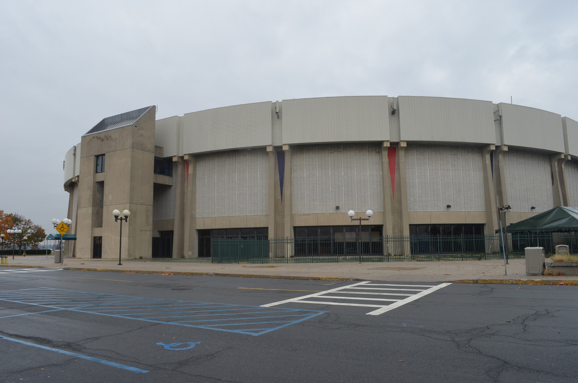 Construction began at Nassau Veterans Memorial Coliseum, in nearby Uniondale, in November. The initial work is being done inside the arena.