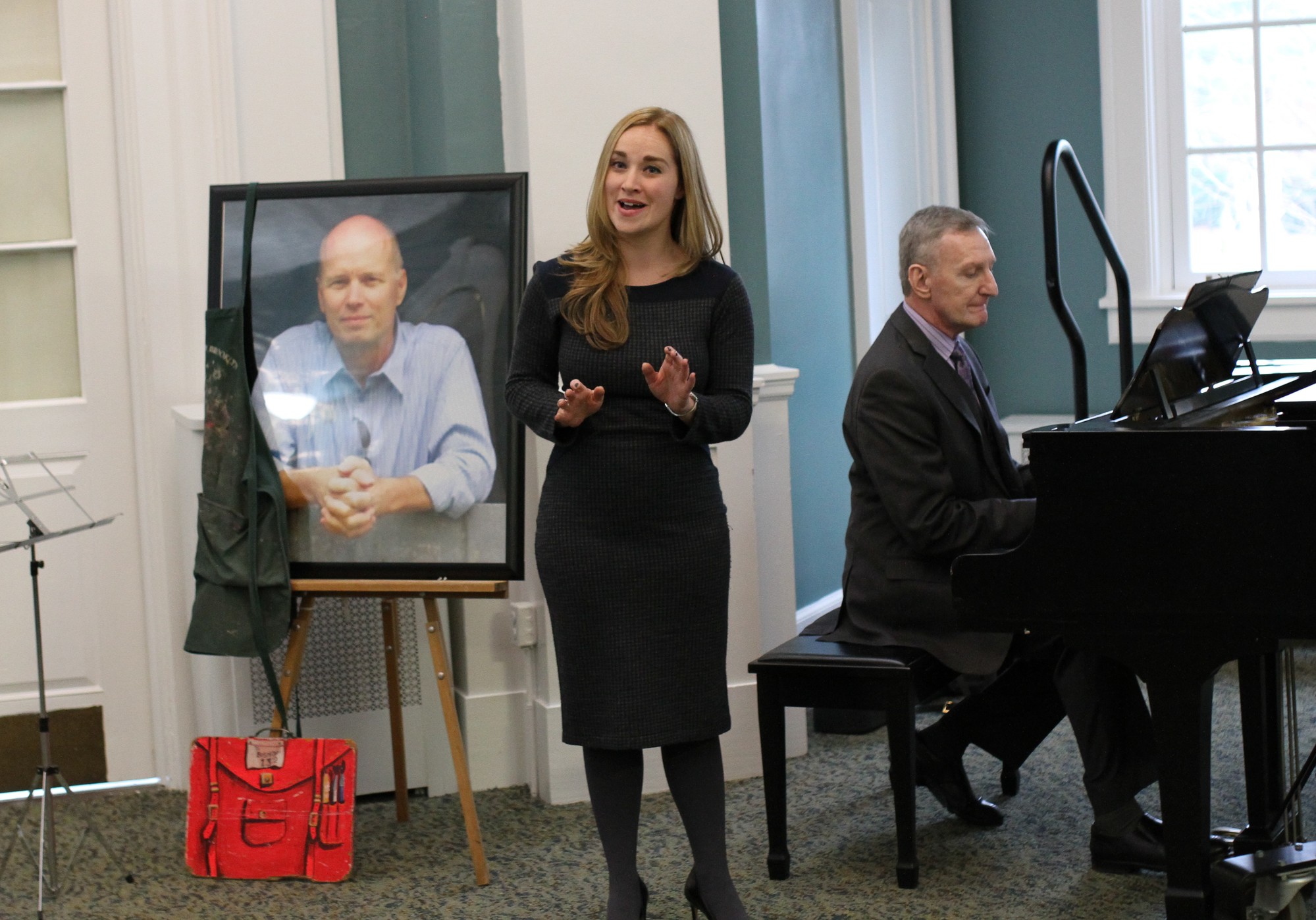 Jaime Hastings, an East Rockaway High School alumnus class of 202, who knew Bishop best through working with him in the school musicals, performed a song in Bishop's honor, "If" ("If a picture paints a thousand words...") by Bread.