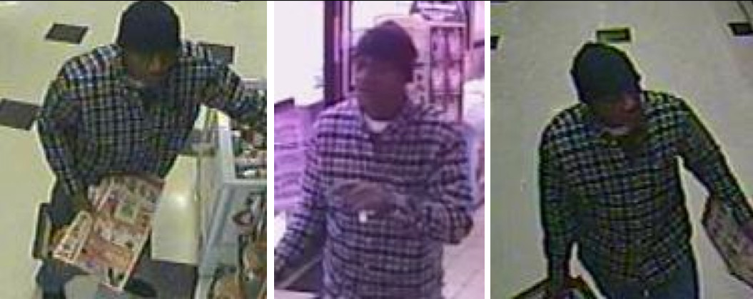 Police are searching for the man pictured after he allegedly stole a woman’s pocket book at the Stop & Shop on Park Avenue last month.