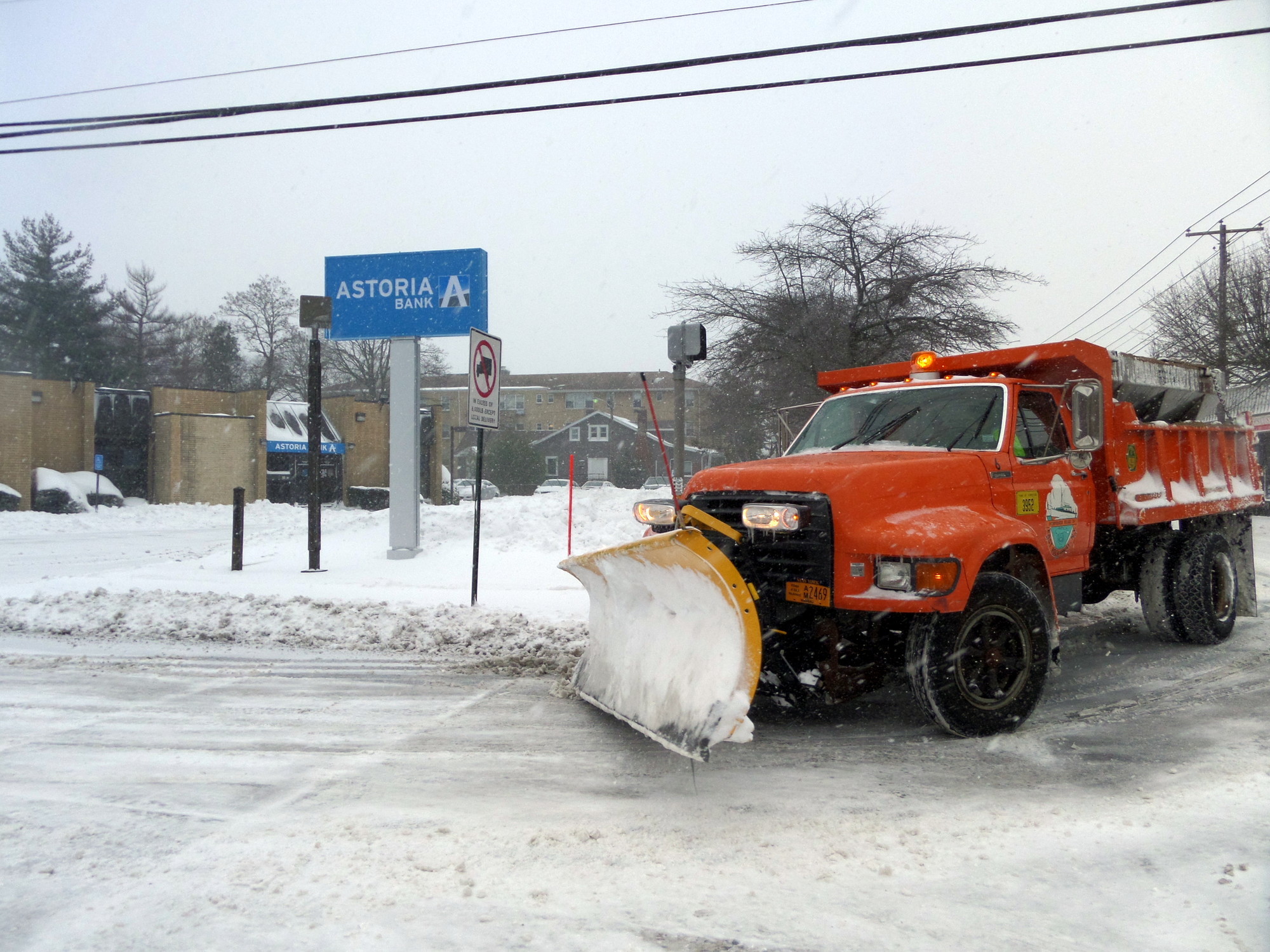 Feb. 2015: Local East Rockaway DPW snowplows were out during last season's snowstorm.