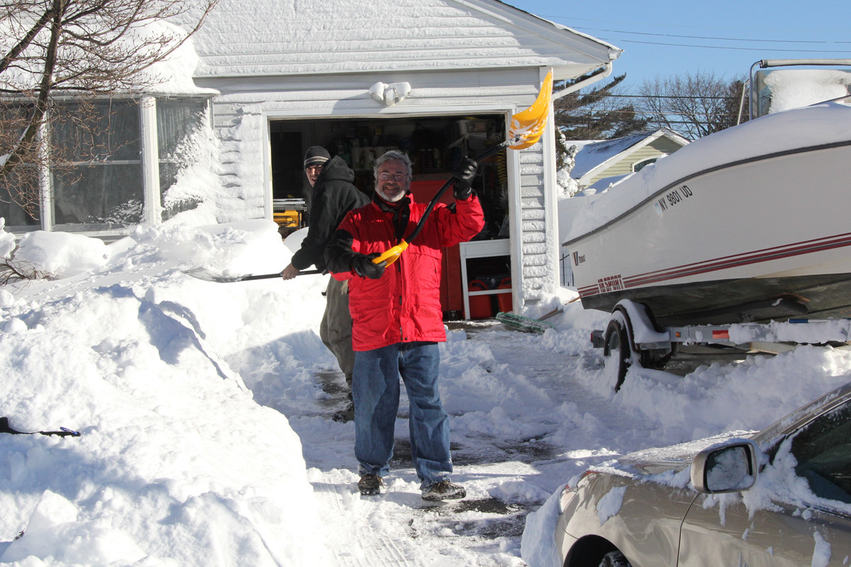 Deacon Michael Metzdorff of St. William the Abbot Parish was out clearing.