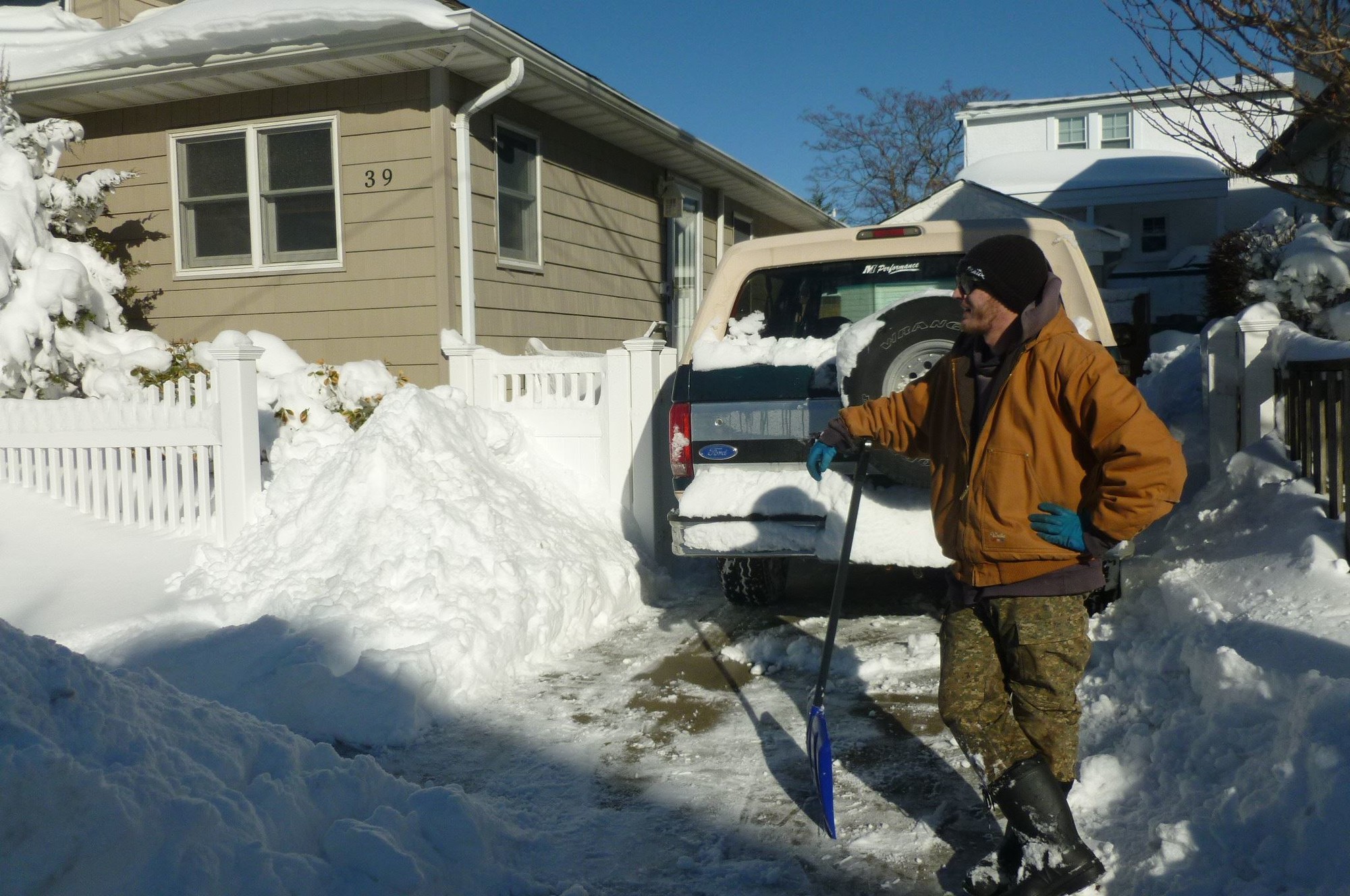 Jay Dodd helped family, friends and others dig out in Long Beach and Point Lookout. Photo courtesy Donna Brown
