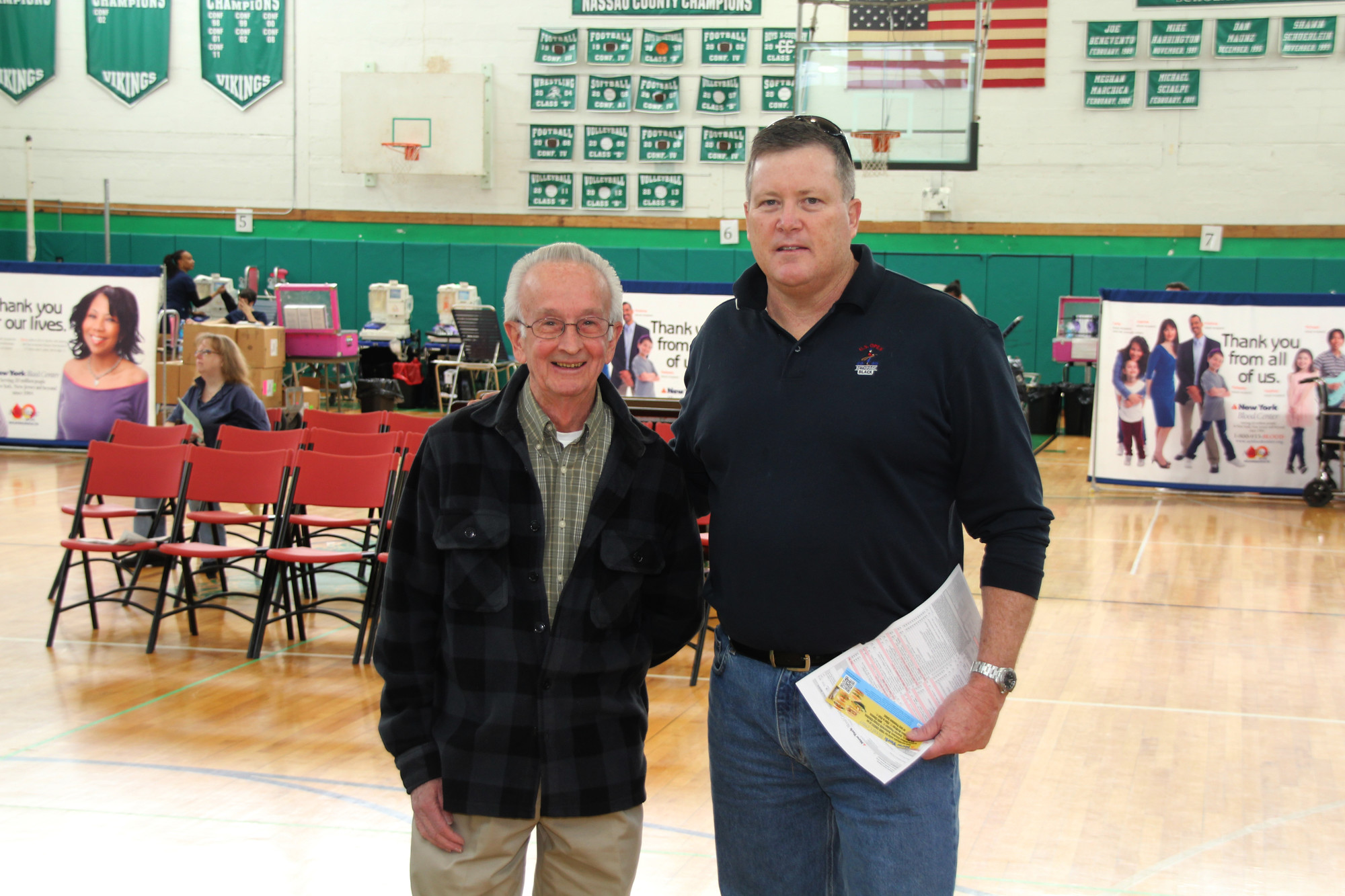 John McDonald with Seaford School District Superintendent Brian Conboy.