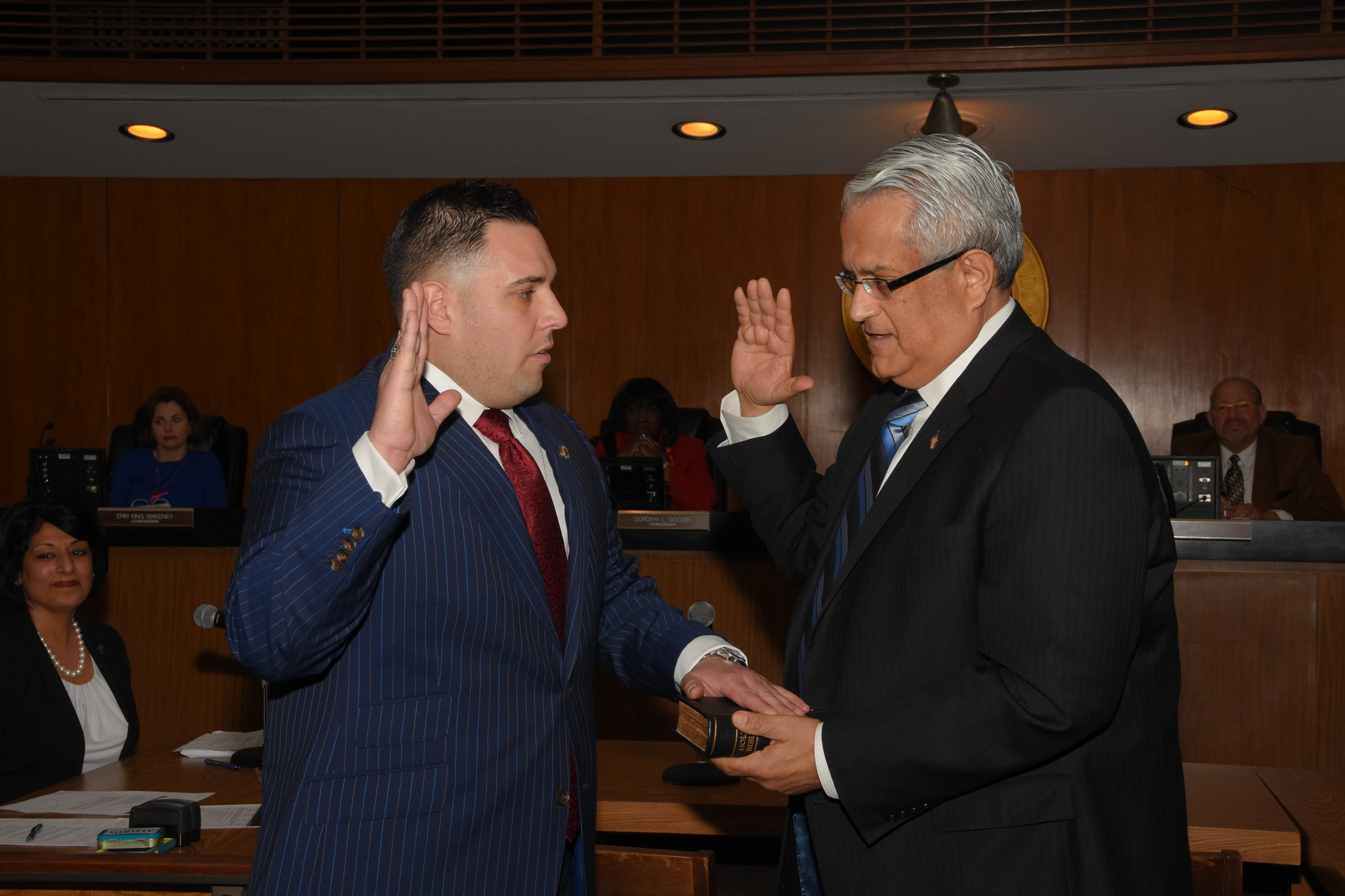 Anthony P. D’Esposito, of Island Park, was appointed to the 4th Councilmatic District by the Hempstead Town Board on Tuesday, filling the vacancy left by current Town Supervisor Anthony J. Santino.