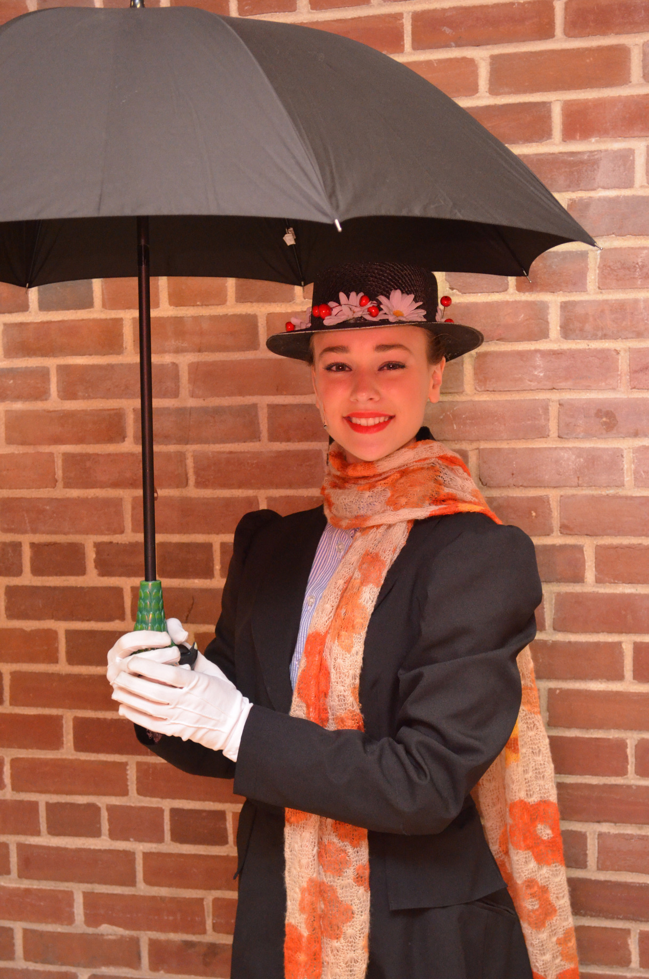 Mary Poppins played by Katharine Calabrese