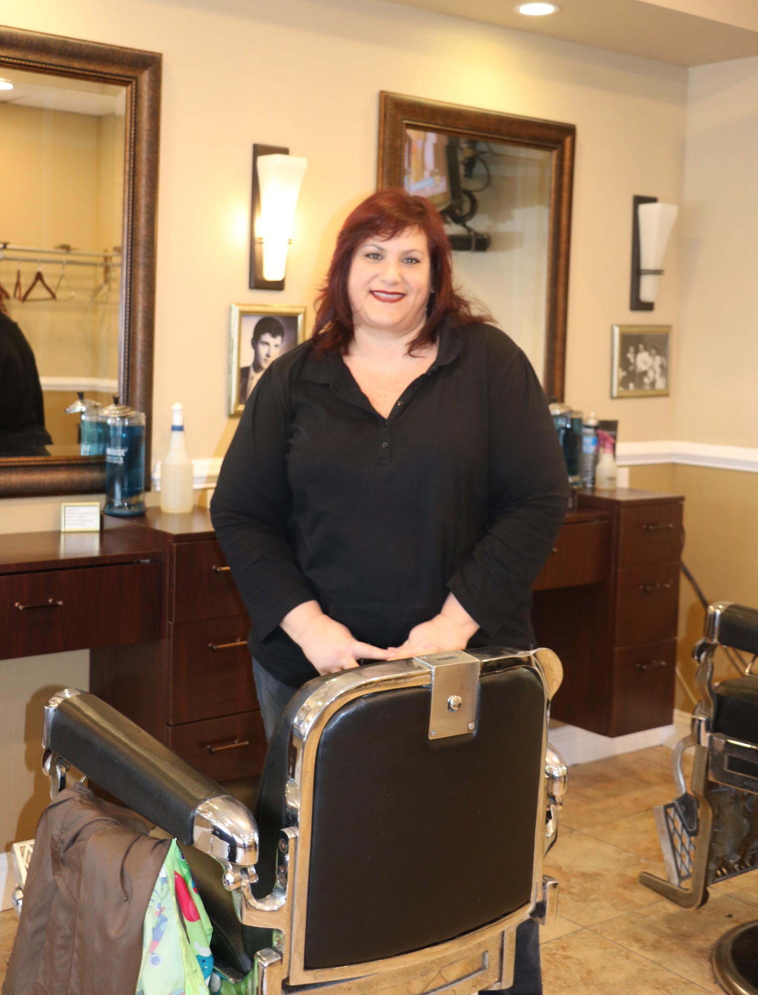 Ioannou styles hair for both men and women in the shop,
located at 34 Church St. in Malverne.