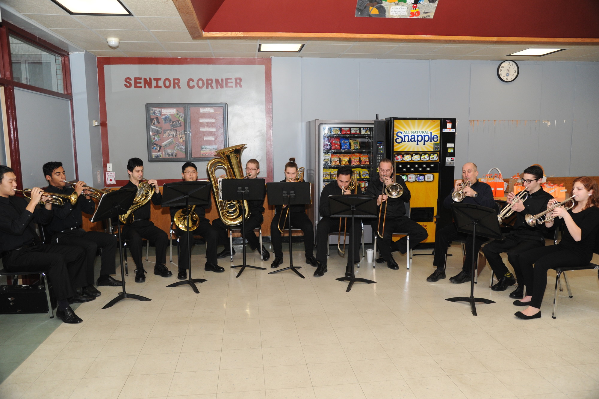 Clarke’s brass ensemble entertained the crowd before the contest began.