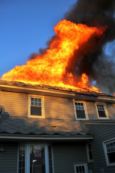 The Scranton Avenue fire destroyed the house's roof
