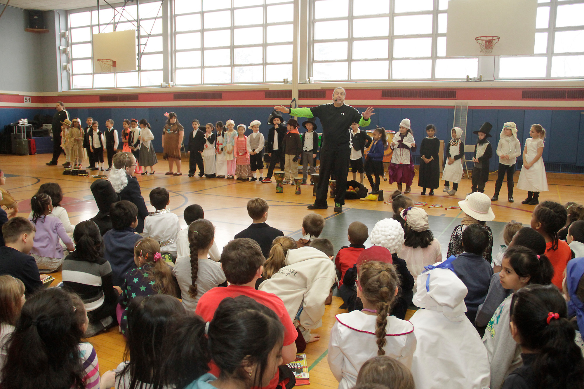 The Hip Pickles, an award-winning drumming group, entertained the students with their interactive assembly program.