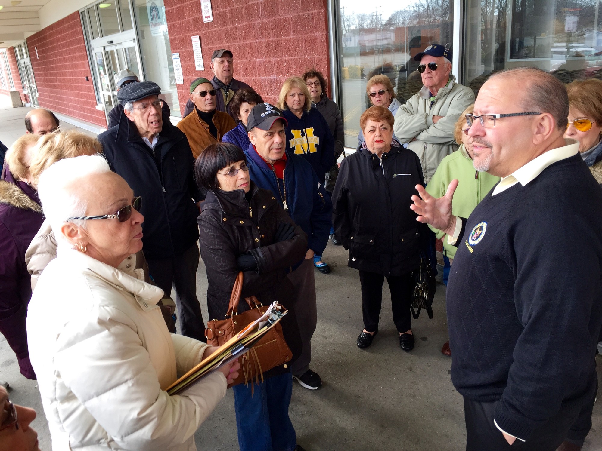 Hempstead Town Councilman Gary Hudes met with dozens of senior citizens to discuss their concerns about the vacant Waldbaum’s.