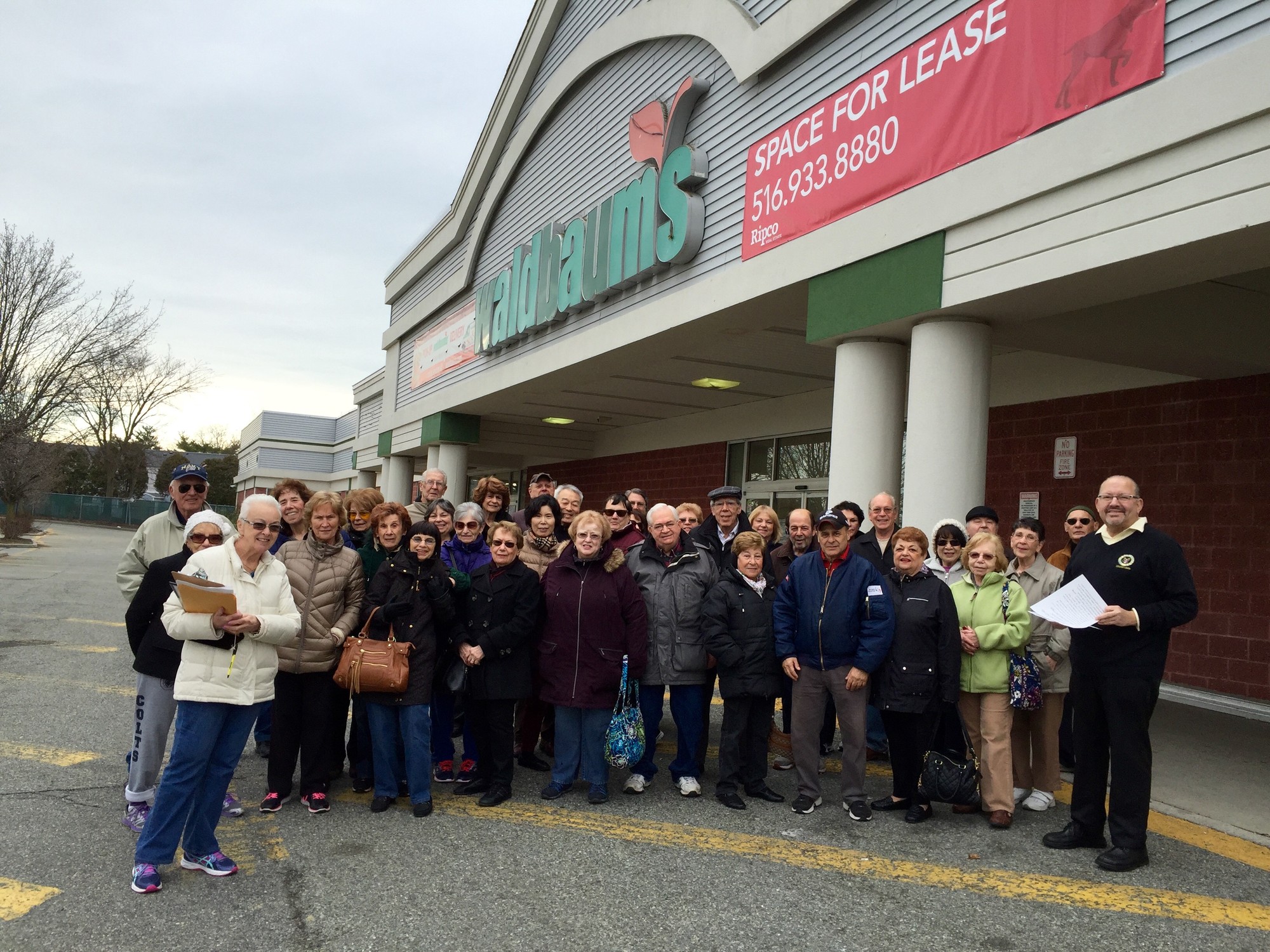 More than two dozen seniors met Hudes on Monday morning at the store, which closed in November.