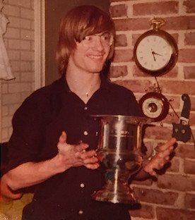 Bill Jensen, class of 1973, took the victory cup to a silversmith in Rockville Centre to have inscriptions that were made by a few pranksters on it buffed out.