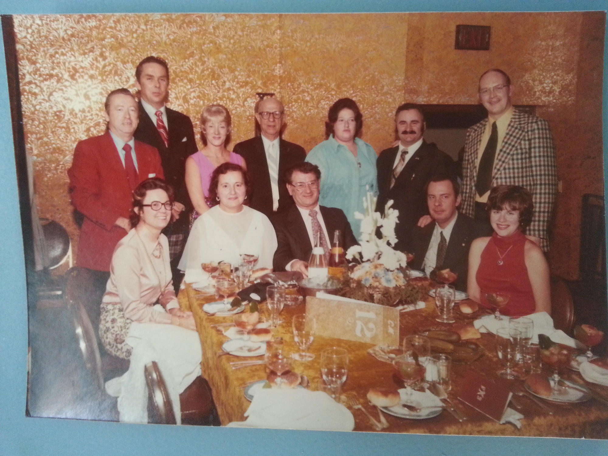 A gathering at the Malverne Volunteer Ambulance Corps’ Installation Dinner in the early 1970s. Standing, from left, were William Ryan, Rich and Chickie O’Toole, Arthur Weinstein, Carol and George Sheer and Harold Peterson. Seated, from left, were Alice Ryan, Alberta and John Vuini, David Weinstein and Linda Peterson.