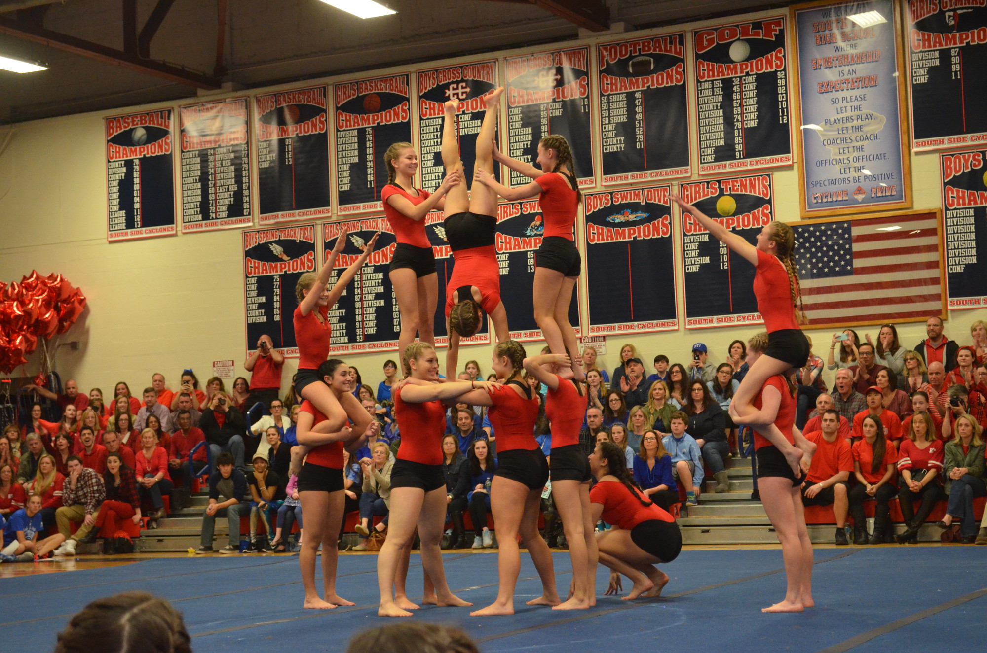 Red put on a fantastic tumbling display.
