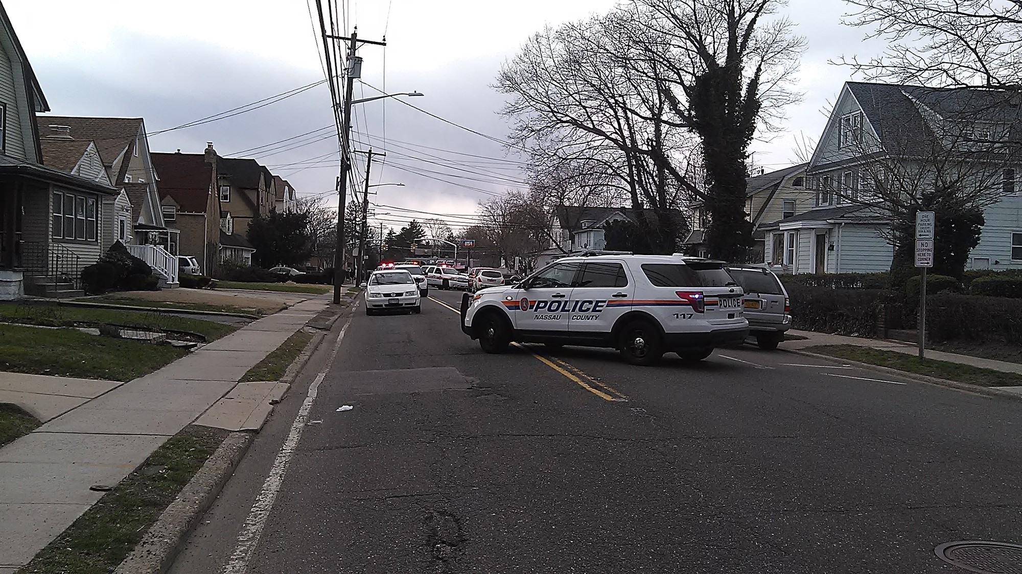 The police arrived at the scene shortly after a young boy was hit by a car at the intersection of Fargo Street and West Seaman Avenue in Baldwin on Friday afternoon.