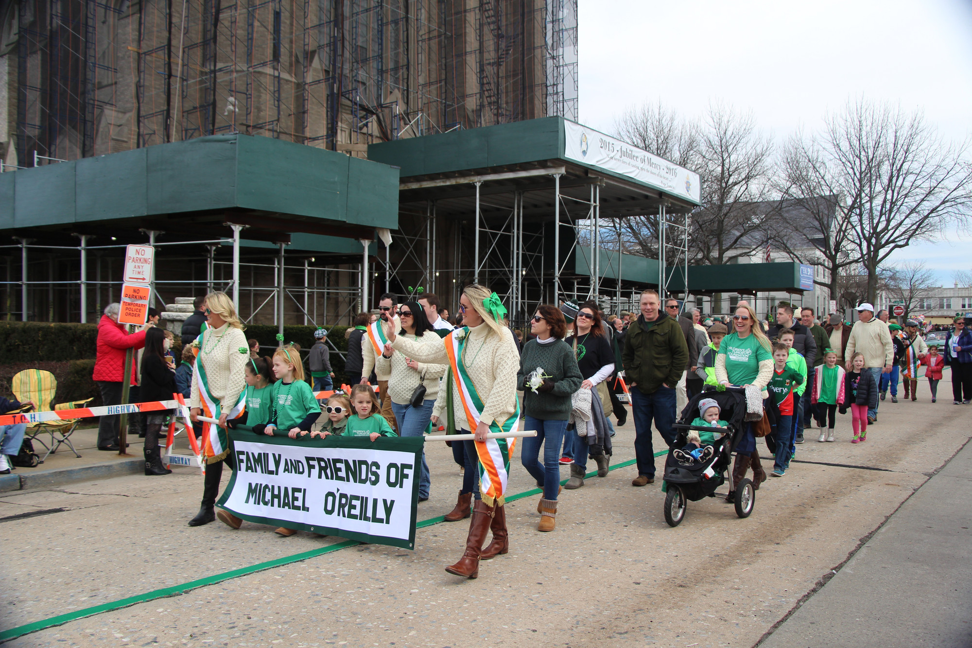 The Family and Friends of Grand Marshal Michael O’Reilly marched just behind him in the parade.