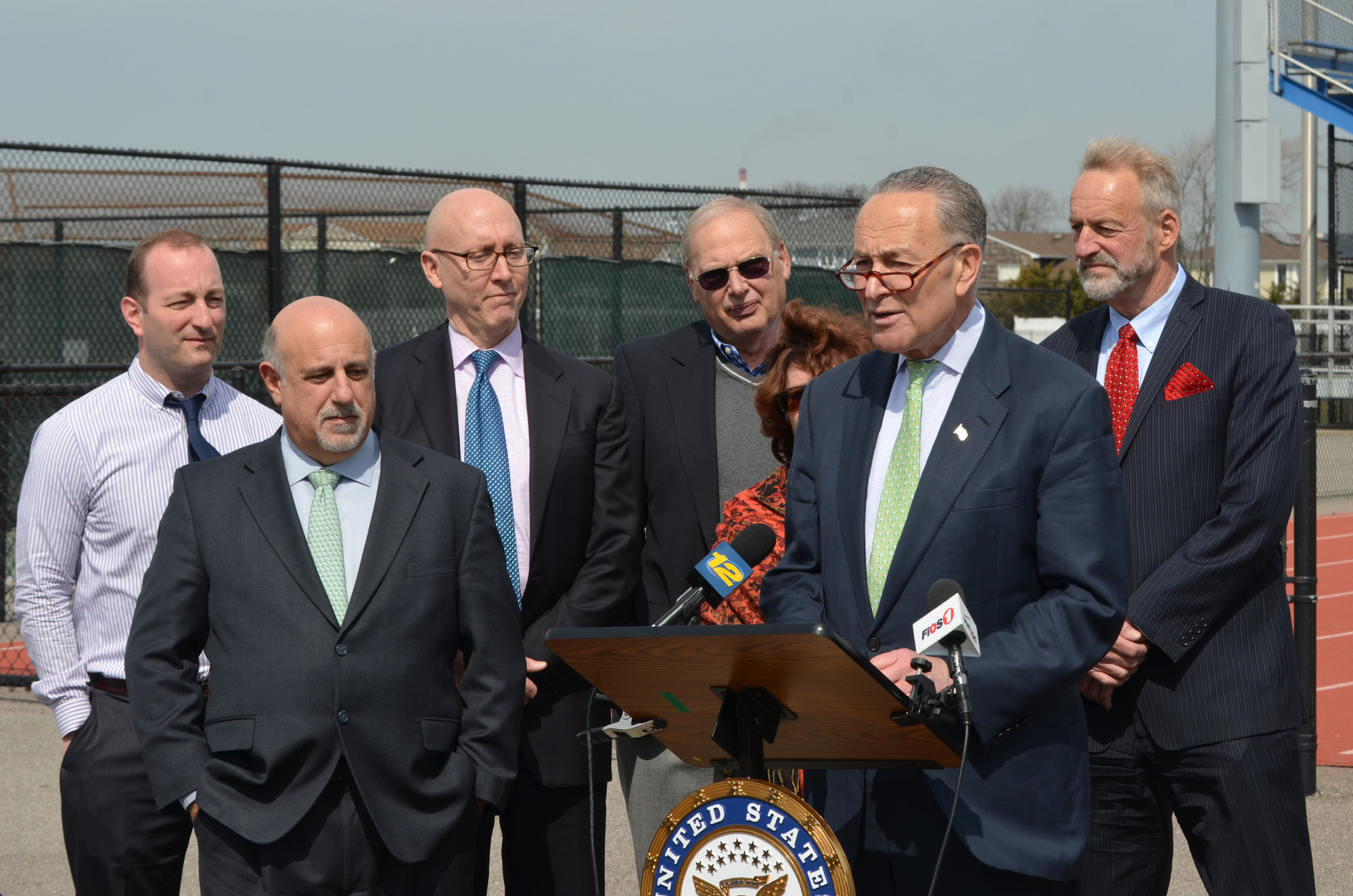U.S. Sen. Charles Schumer introduced legislation at Long Beach Middle School on Wednesday that would reimburse school districts that have their water tested for lead.