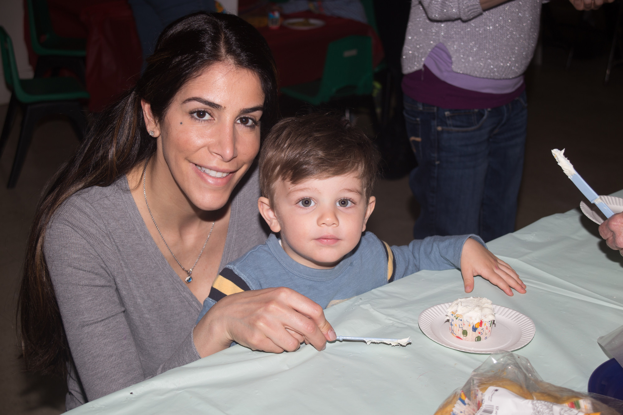 Michele and Michael Devito, 2, had a cupcake at First Presbyterian Church.