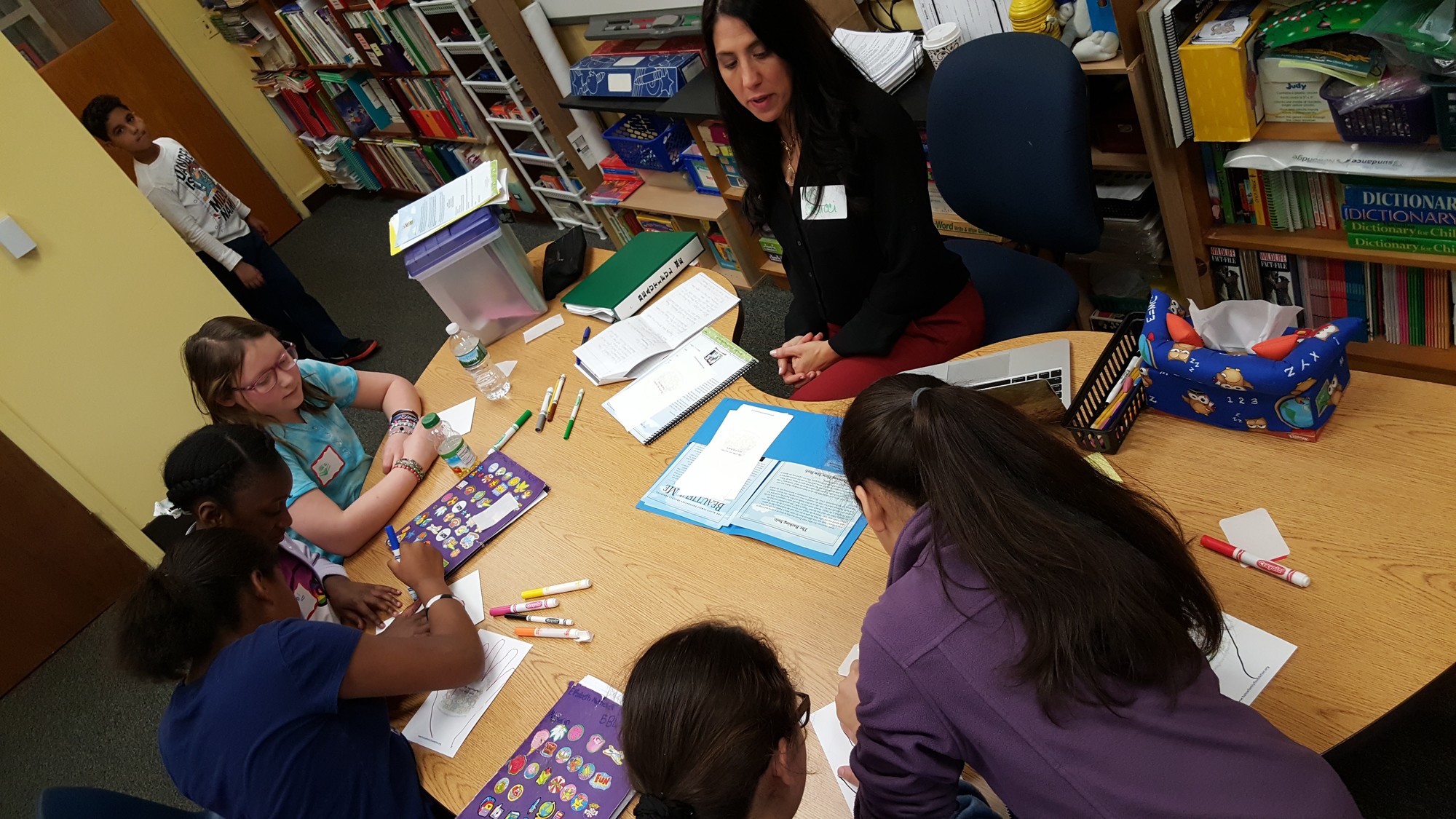 Social worker Jo-Anne Casucci, right, led a Beautiful Me workshop at the William L. Buck School.
