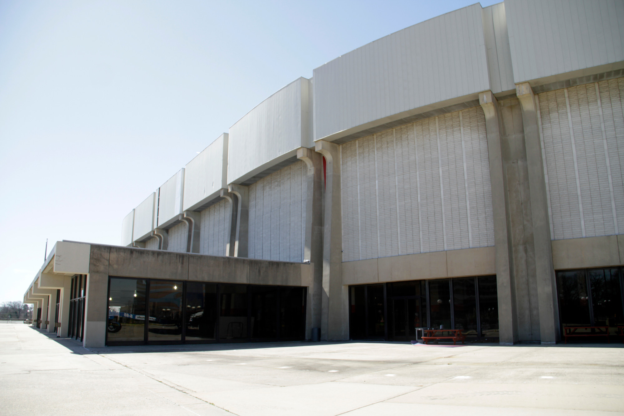 The arena’s exterior facade will be replaced in late summer or early fall, according to NEC.