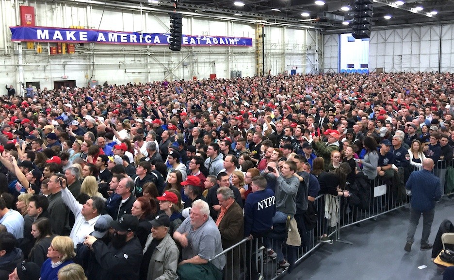 People began to file into Stage 3 at Grumman Studios at 4 p.m. on Wednesday. By 7 p.m., almost 10,000 people had arrived.