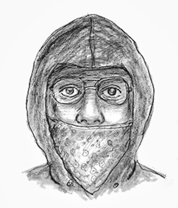 Police released a sketch of the robber.