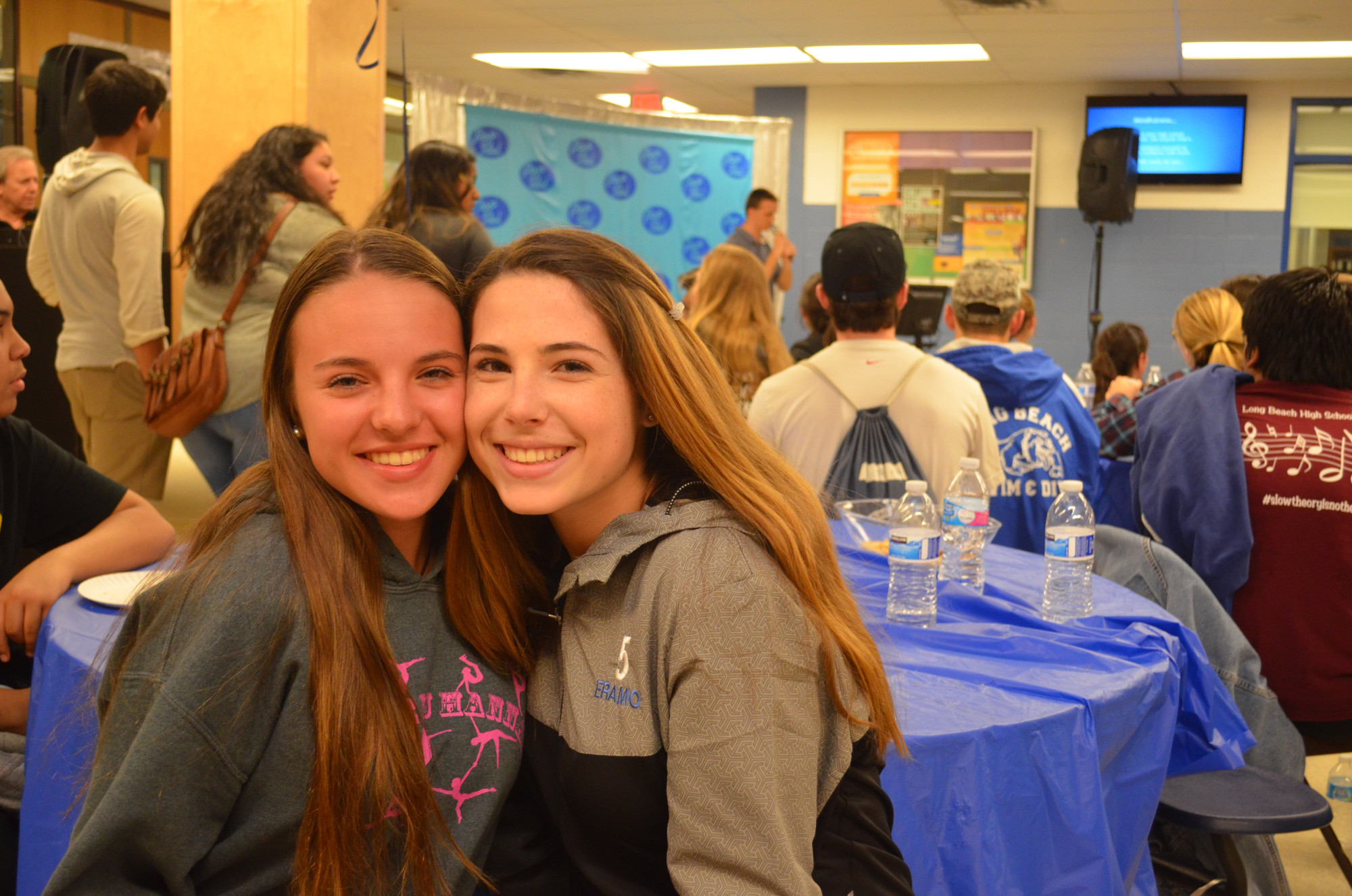 Freshmen Sydney Caven and Fiona Eramo were among the 400 students who attended Teen Nite Out on April 15.