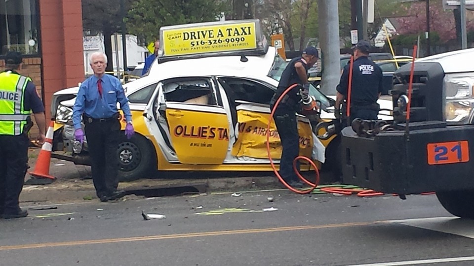 The driver of the taxi cab was killed in the crash on Saturday.