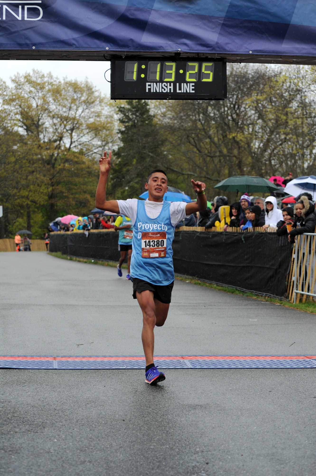 Half-marathon second-place winner Wilson Damian Chavez Chox.