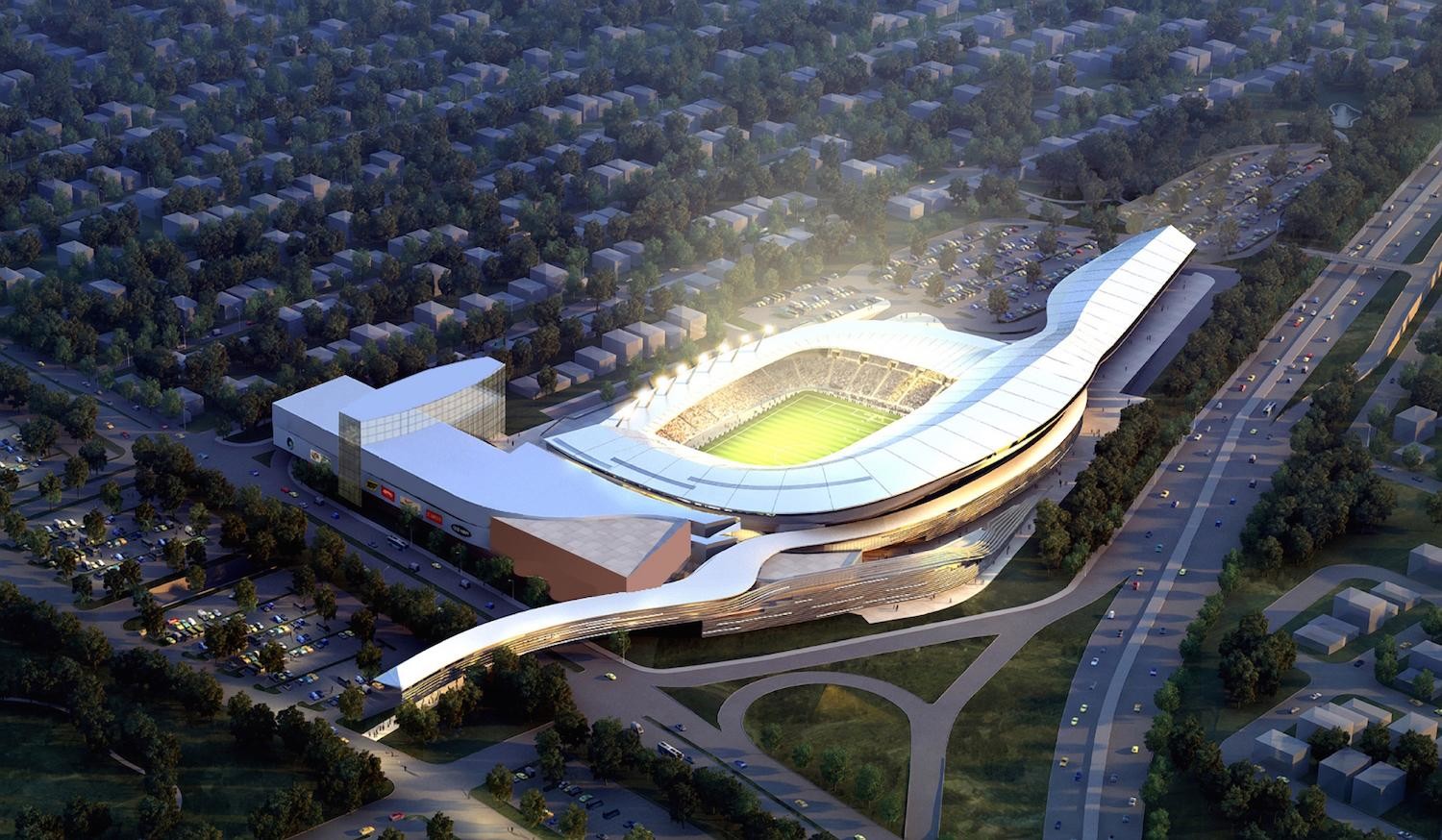 The New York Cosmos’ plan includes a 25,000-seat arena with restaurant and retail space along with a 175-room hotel.