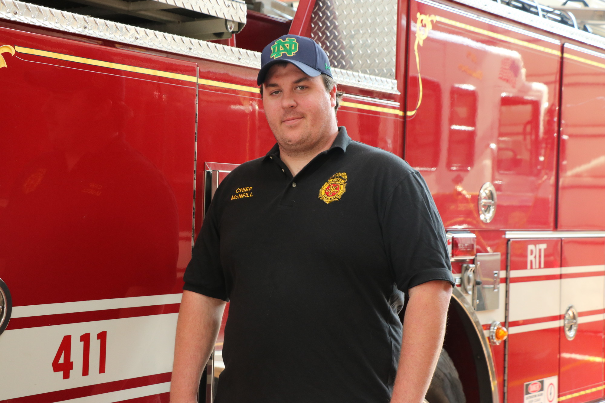 Patrick McNeill, Lakeview’s new fire chief, has been a volunteer with the department for eight years.