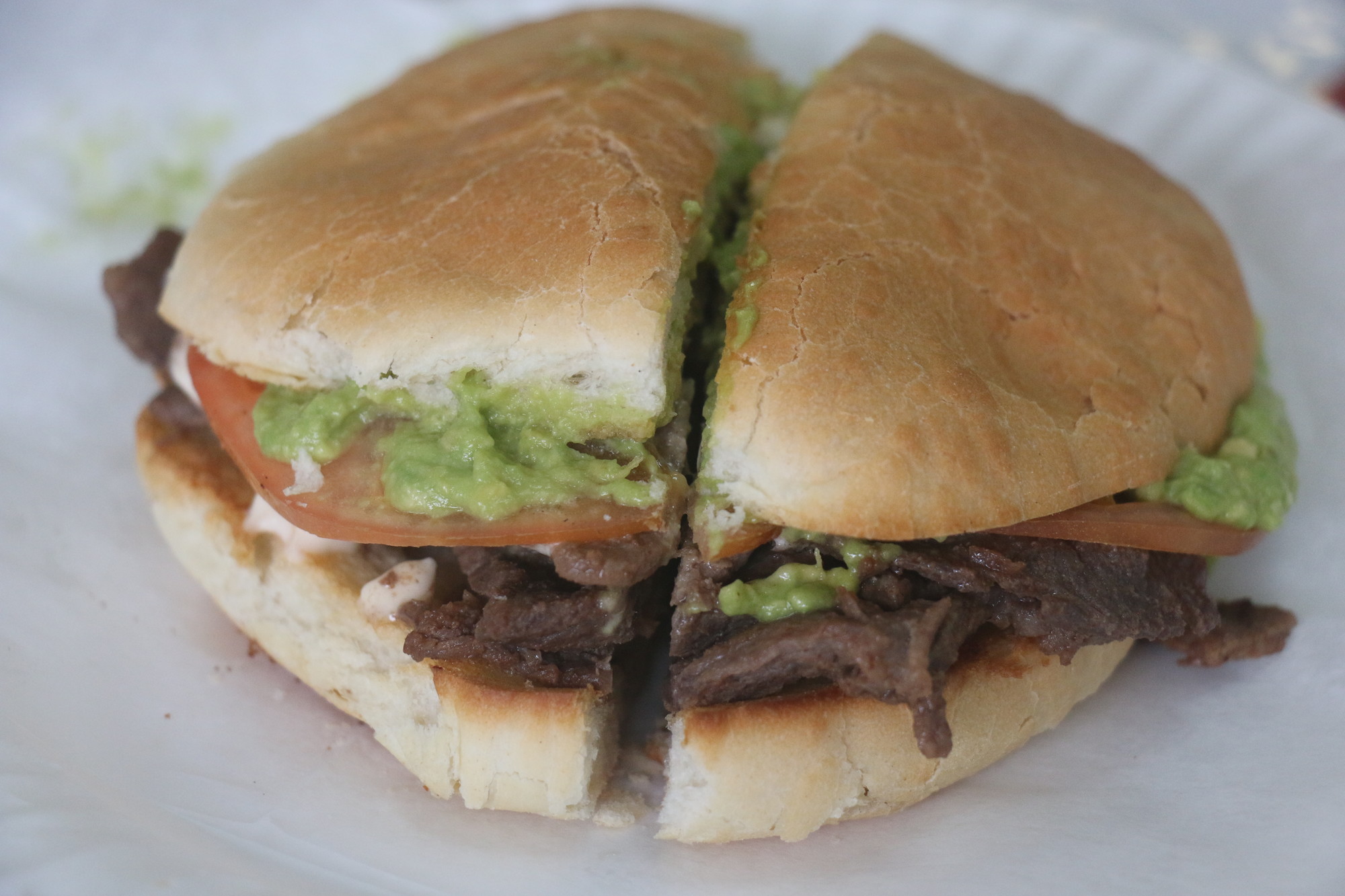 The churrasco, or beef sandwich with avocado, tomato and mayonnaise, is a customer favorite.
