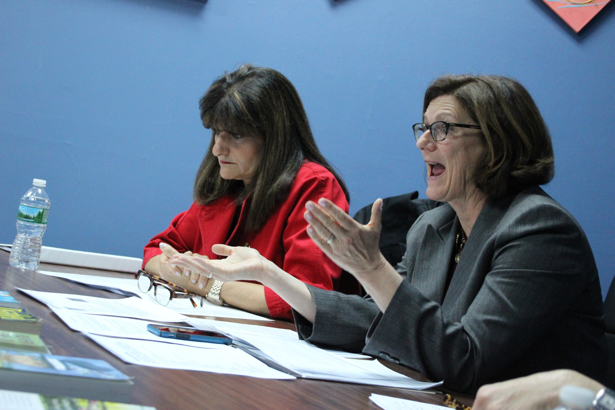 Eilleen Buckley, at right, an education attorney at Long Island Advocacy Center in Central Islip, was part of a four-person panel held at Assemblywoman Michaelle Solages’s office on April 30 to provide parents with information about their legal rights with respect to special education services.