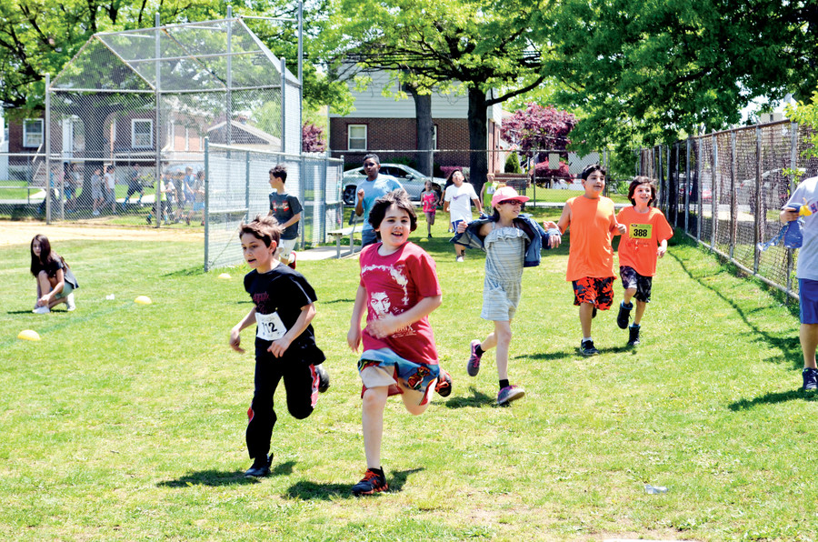 Sixth grade students participated in the walk/run.