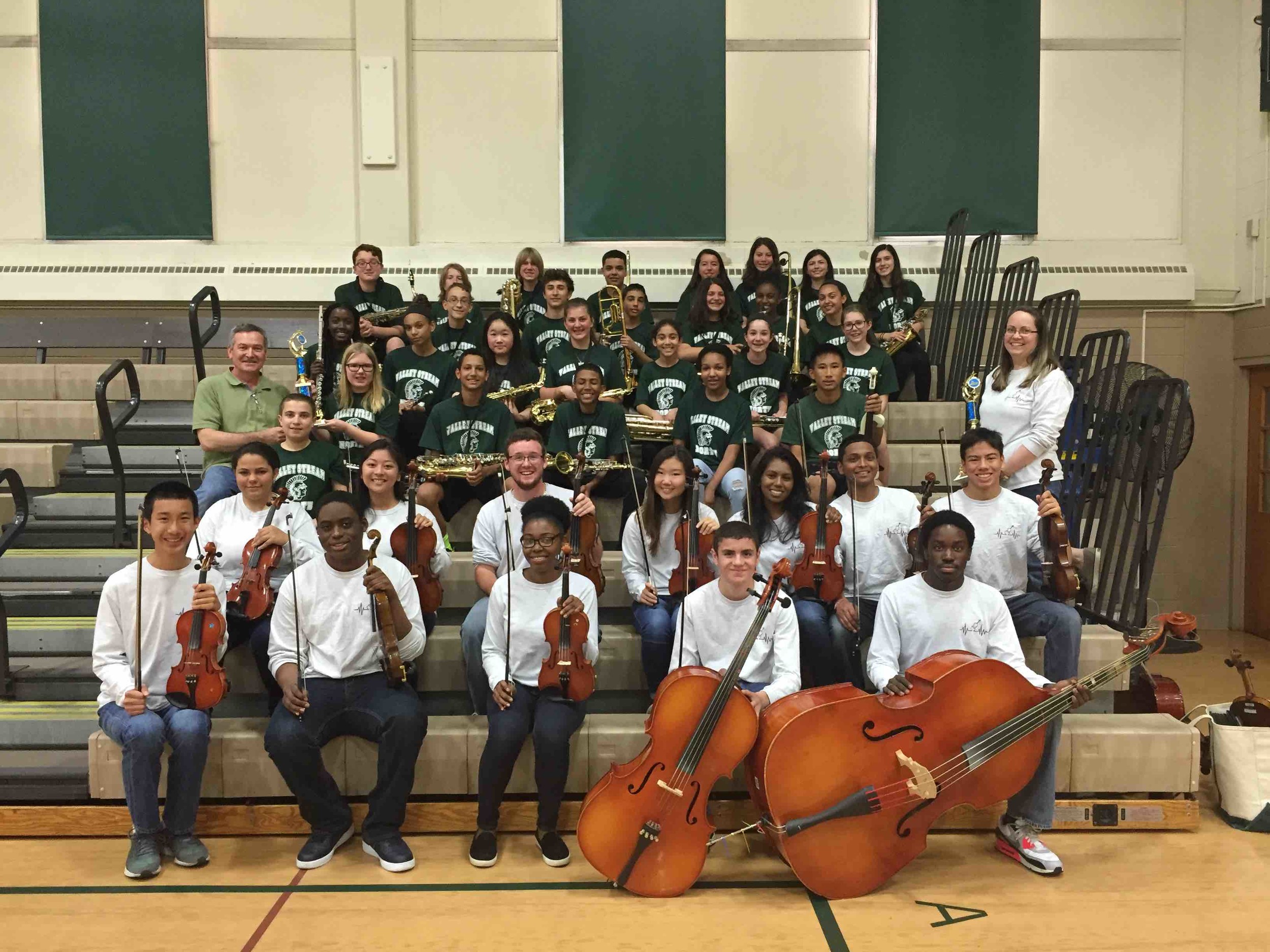 North High School’s Junior High Jazz Ensemble and Senior High Breakfast Club String Ensemble participated in the High Note Music Festival at Six Flags, Great Adventure, in New Jersey, on May 13.