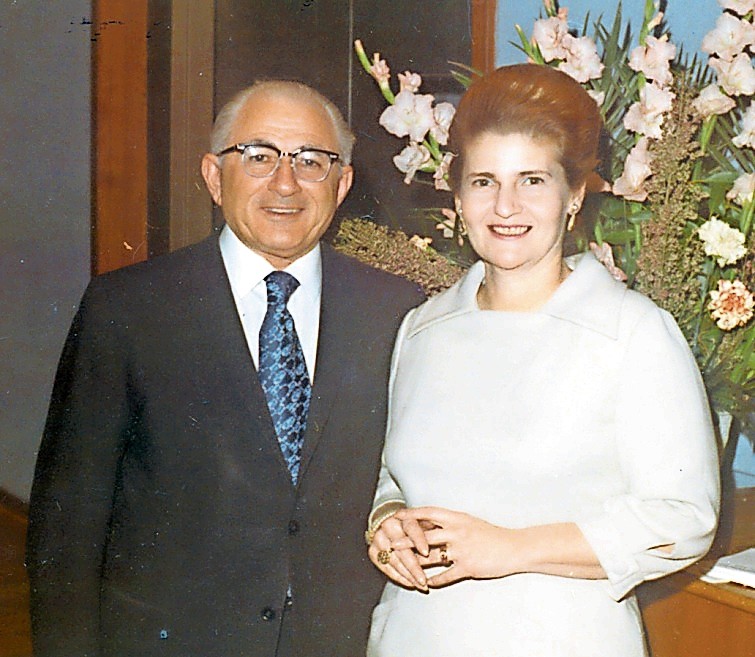 Rabbi George Lieberman, who served from 1954 to 1984, and his wife, Sylvia.