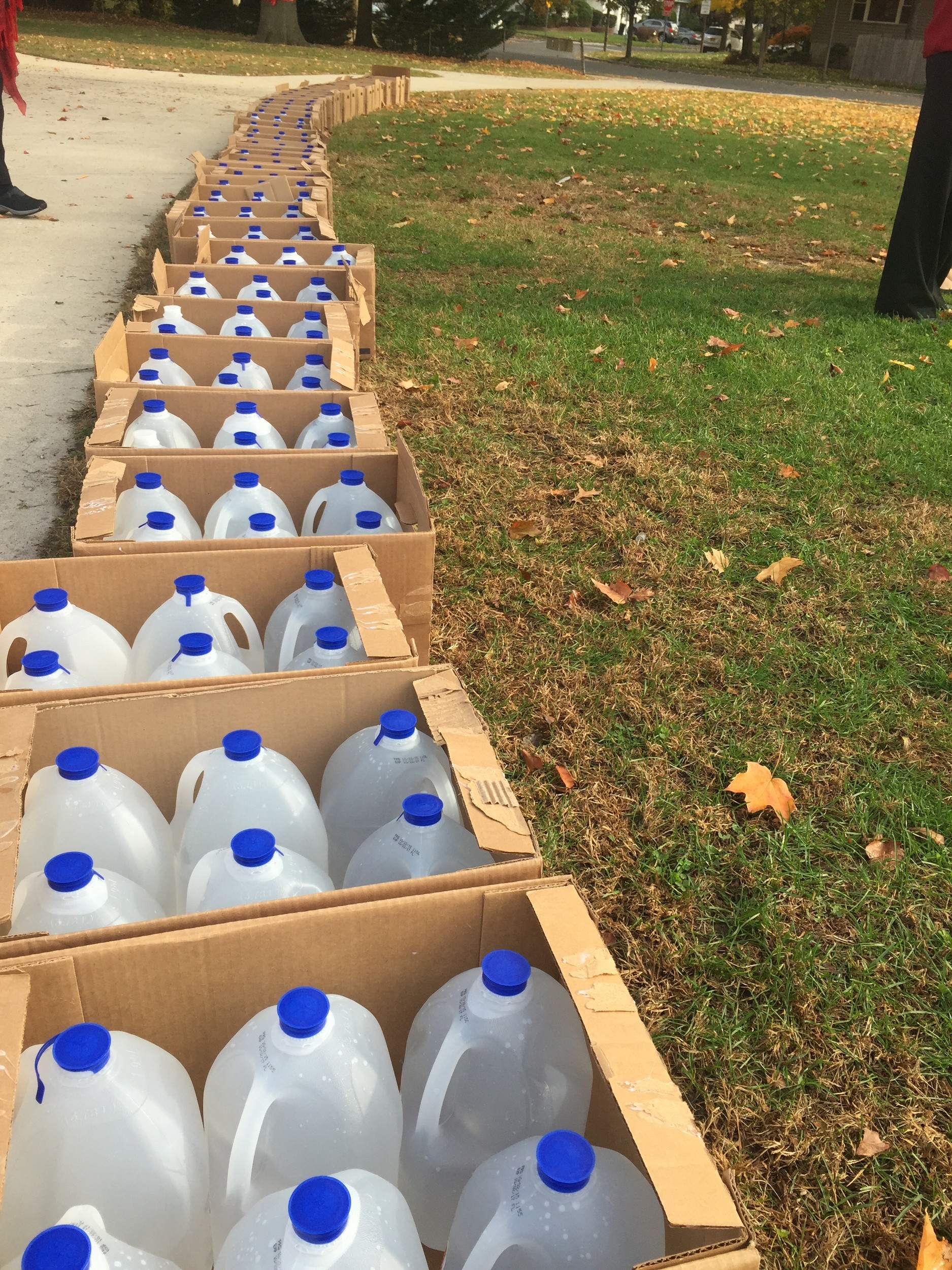 In addition to raising funds for Water for South Sudan, students donated 2,800 pounds of water to Island Harvest Food Bank