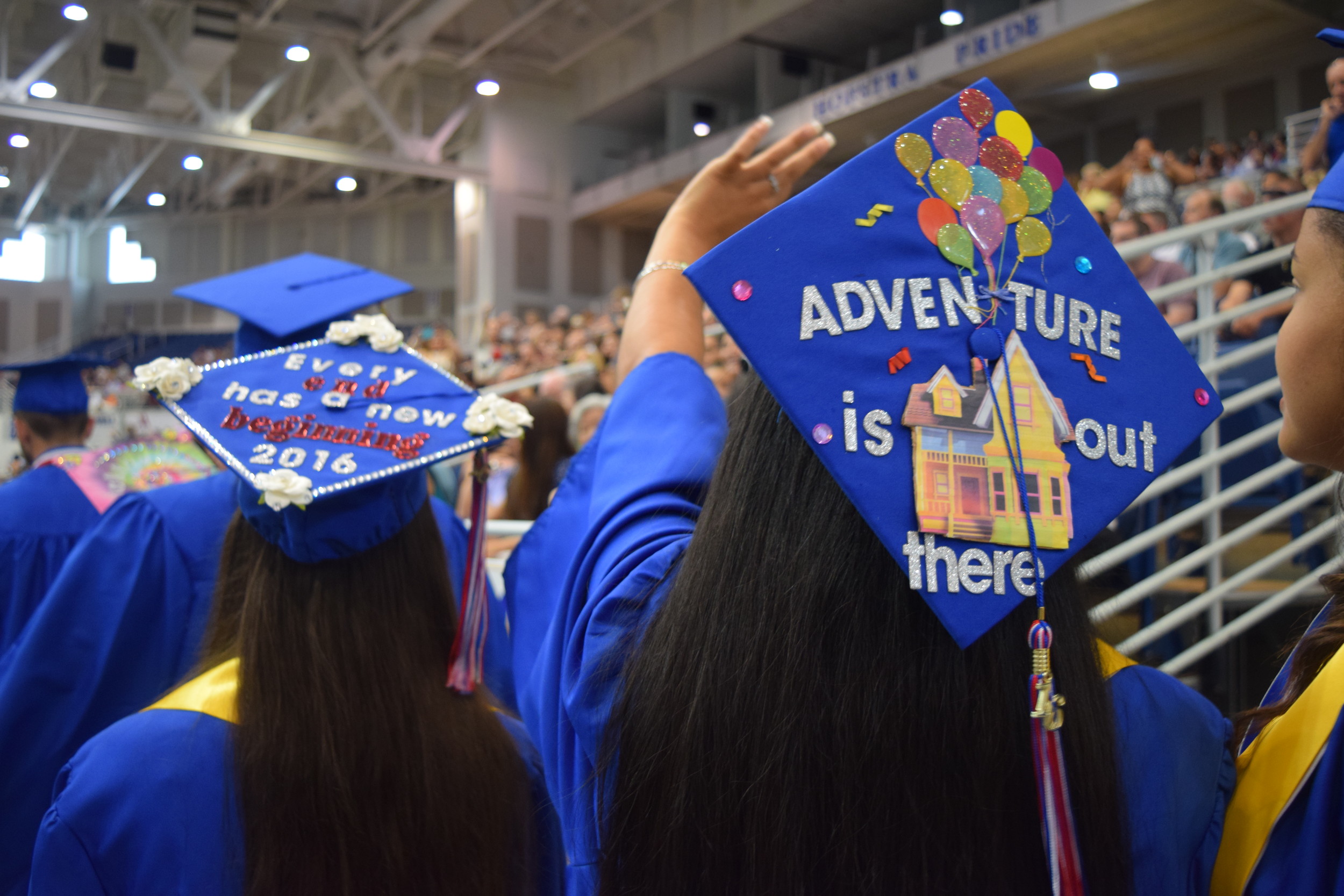 It was an exciting day for MacArthur High School’s nearly 330 graduates, who received their diplomas in a morning ceremony at Hofstra University last Saturday. Many of the students found unique ways to express their sentiments on their mortarboards.