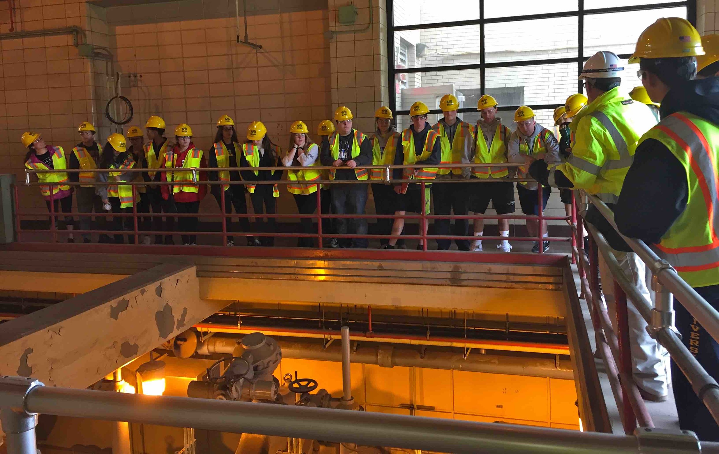 Lynbrook High School students visited the Bay Park Sewage Treatment Plant as part of a research partnership with Operation SPLASH.