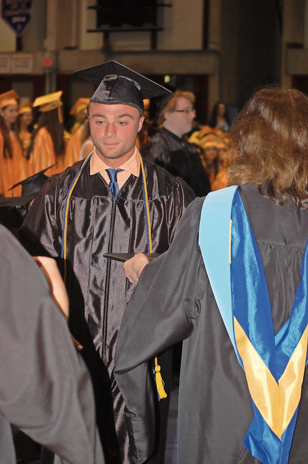 Kyle Sliwak accepted his diploma.