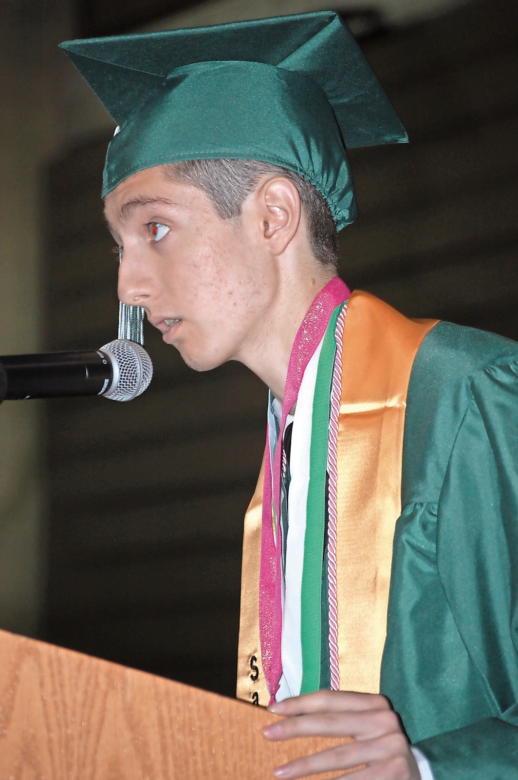 Salutatorian Nick Liuzzi used personal experiences dealing with health issues to offer words of inspiration to his fellow graduates.