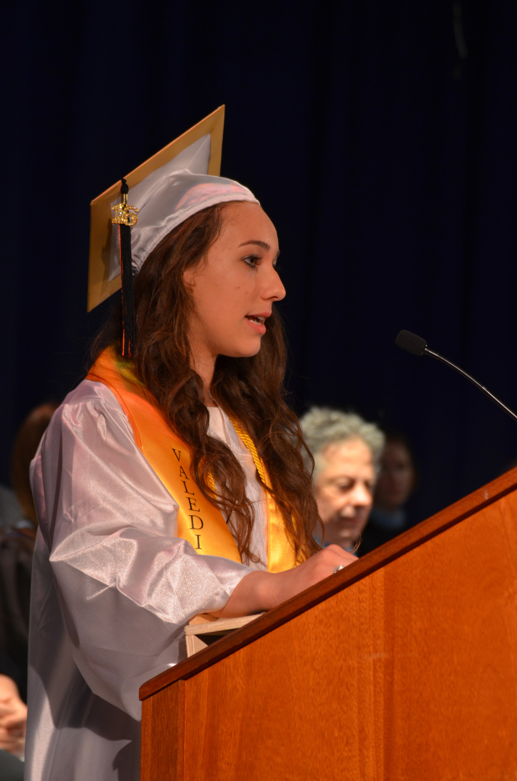 Valedictorian Sarina A Gonzalez gave an inspirational speech
