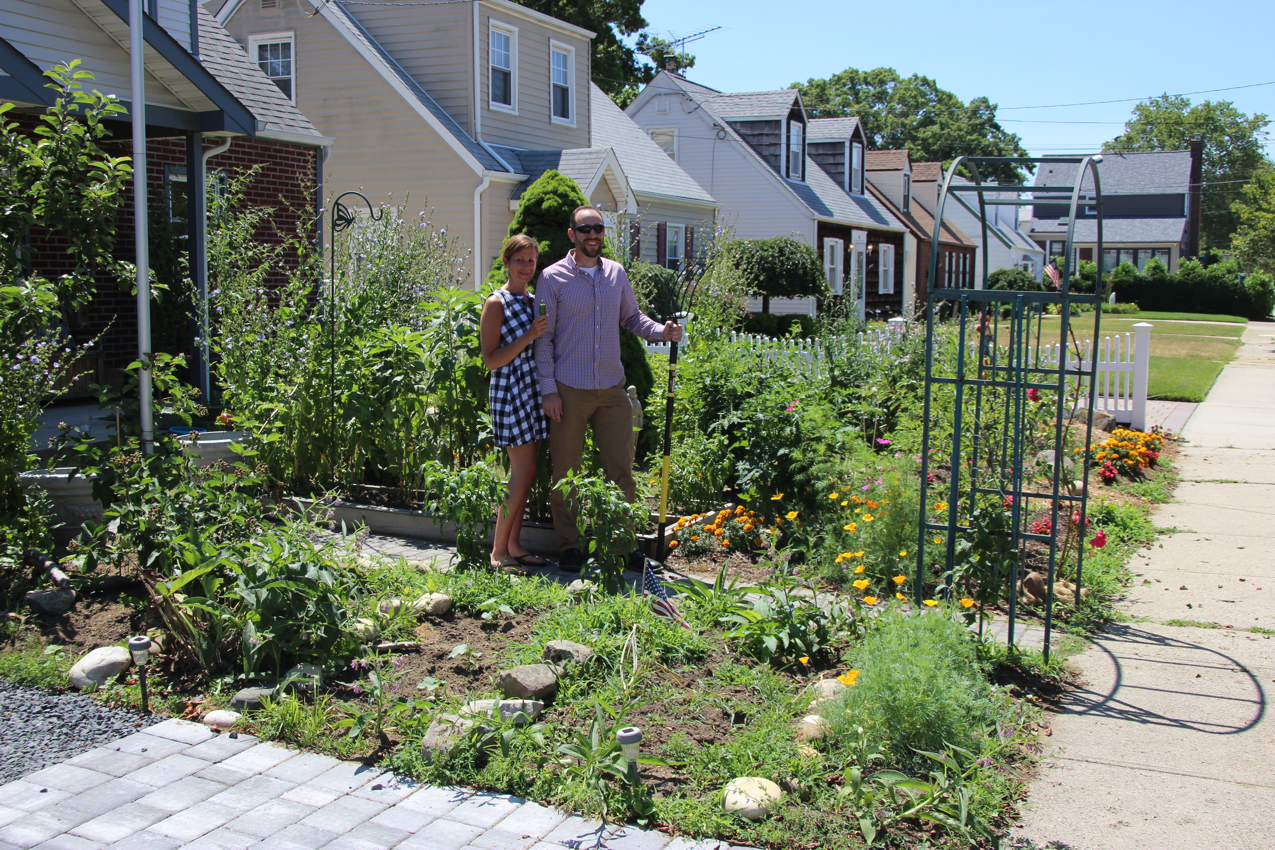 Mary and Vincent Grasso transformed their front yard into an agricultural ecosystem, designed to minimize waste and produce food year-round.